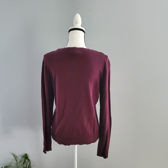 New York & Company Purple Cardigan L - Picture 2 of 6